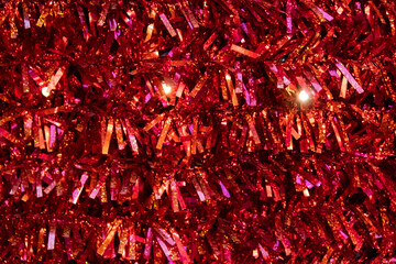 Festive red sparkling bokeh background with shiny sparkles and colorful dots as perfect background...