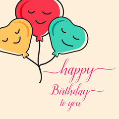 Happy Birthday background flat illustration