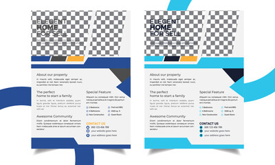 Real estate flyer, poster, Brochure vector template design. 