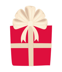 crimson holiday gift box