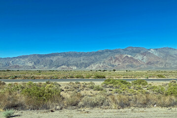 The road in Owens Valley, Eastern Sierra, California