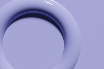 3d render of violet torus on a purple background