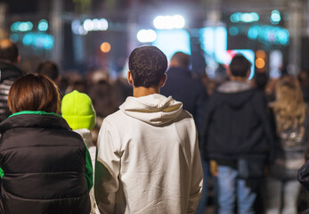 crowd of people watching a concert