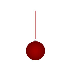 Julekugle / Red christmas ball, Vector