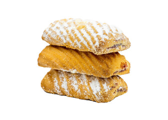 Danish butter cookies, butter cookies on white