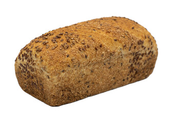 freshly baked bread isolated on white background.