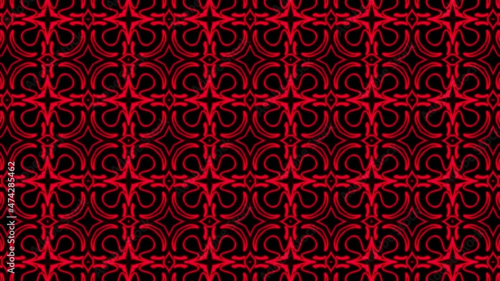 Aufkleber abstract red geometric seamless pattern background. abstract stripes kaleidoscope loop. fast psyched