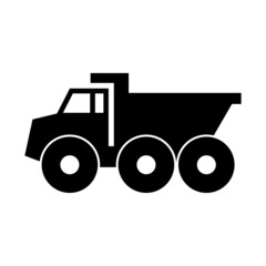 silhouette transportation icon of truck,vector illustration