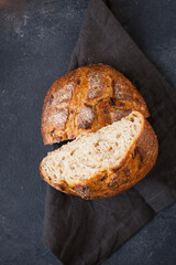 Baked bread sliced pastry bakery