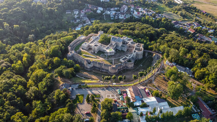 Medieval Fortress Of Suceava Aerial View, Romania