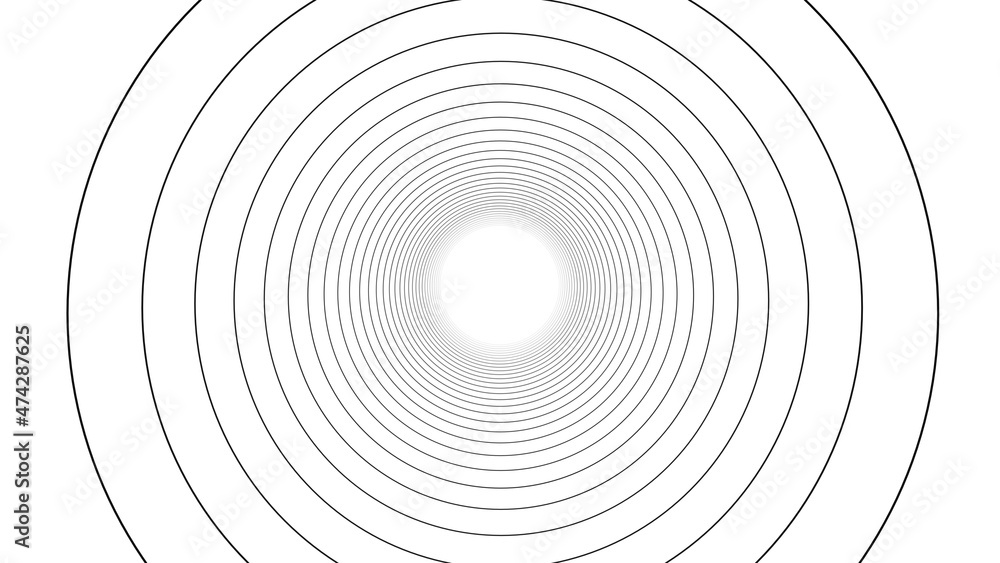 Aufkleber Abstract tunnel. 3D wormhole or vortex. Grid. 3d rendering