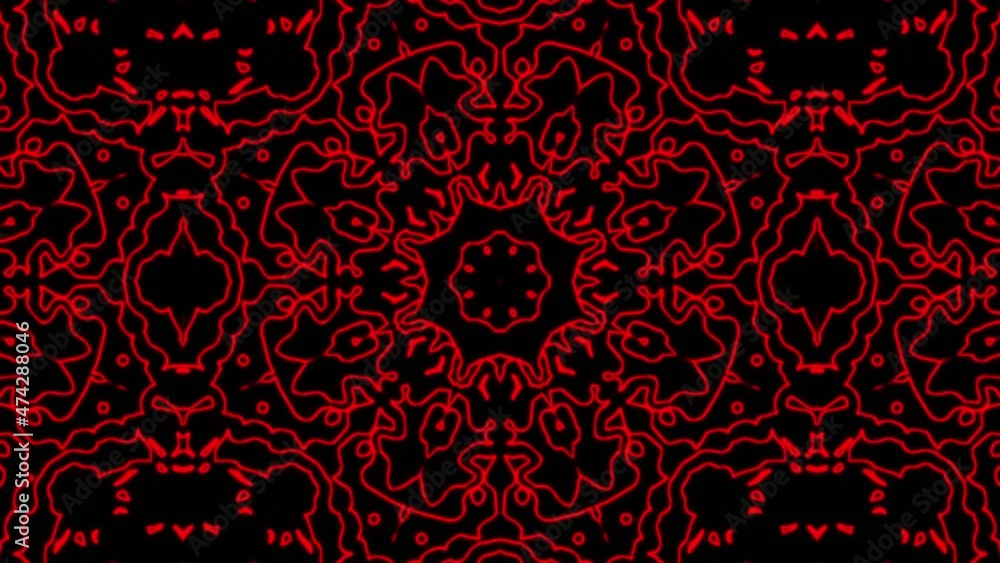 Aufkleber abstract red geometric seamless pattern background. abstract stripes kaleidoscope loop. fast psyched