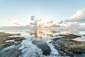 Midday in Icelandic winter.