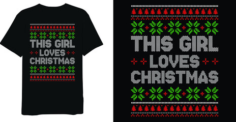 Merry Christmas t-shirt design, Ugly sweater, Funny Christmas t-shirt design