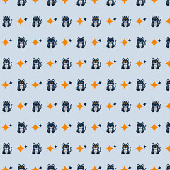 Pattern, blue tiger cub, water tiger, new year, year of the tiger, vector