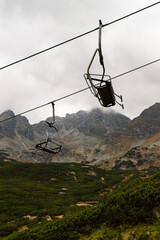 cable car in the mountains