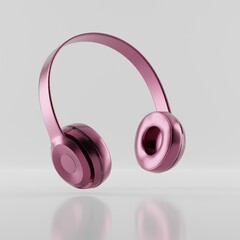 color illustration of modern colored headphones on a white background