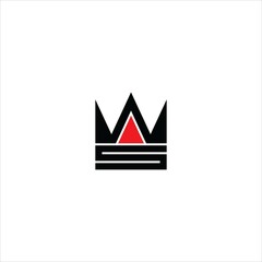 letter s logo vector template crown