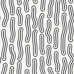 Brushstrokes motif geometric print. Paint brush smears seamless pattern. Freehand grunge design background. Trendy handdrawn modern simple geo ornament