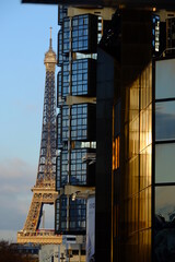 The Eiffel Tower in autumn. The 9th November 2021, Paris, France.