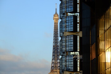The Eiffel Tower in autumn. The 9th November 2021, Paris, France.