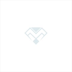 letter m logo vector template diamond