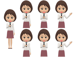 [Microphone A] African American Woman shirts bob haircut front