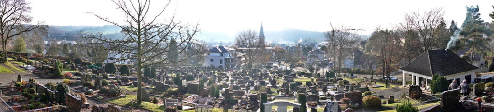 Blick vom katholischen Friedhof &uuml;ber Overath