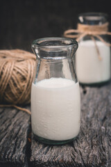 milk on the bottle
