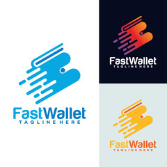 fast wallet logo icon vector isolated