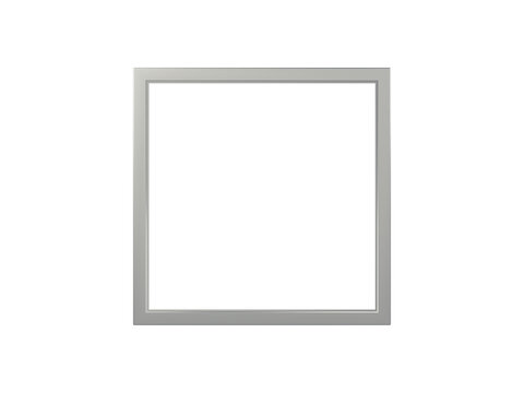 Square isolated on white background. Metal square frame. 3d illustration.