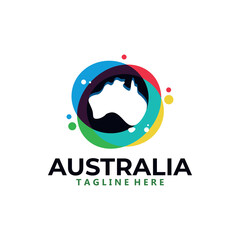 australia logo icon - obrazy, fototapety, plakaty