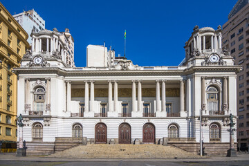 Front view of the Municipal Chamber of Rio de Janeiro, also known as Pedro Ernesto Palace - Rio de Janeiro,  Brazil