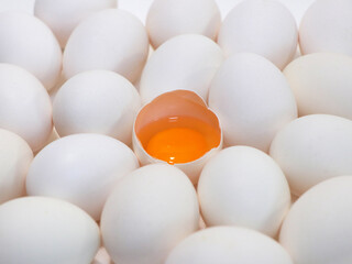 ひとつだけ割れた卵