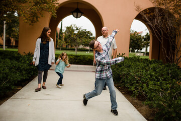 Ten Year Old Photo Bombing Family in San Diego