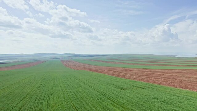 Beautiful lakes Shira and Bele, rivers and lakes of Khakassia, Aerial view, drone, Russia
