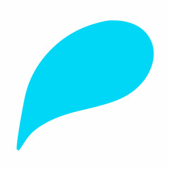 Text bubble. Hand drawn vector bubble templates for text messages. Colorful cartoon sticker isolated on the white background. Doodle text speech form templates. Blank empty blue speech bubble. A Drop.