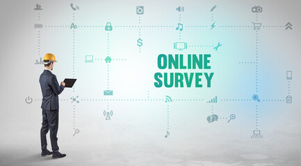 Engineer working on a new social media