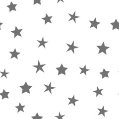 Stars seamless pattern. Random star icons, space sky night design.