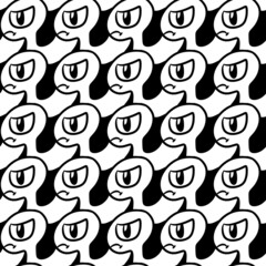 Fototapeta premium seamless pattern of cute monster cartoon