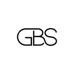 GBS Letter Initial Logo Design Template Vector Illustration