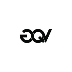 gqv letter initial monogram logo design