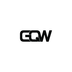 gqw letter initial monogram logo design