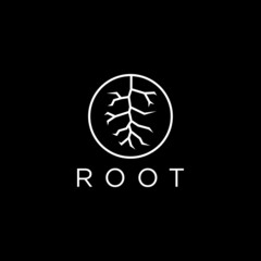 Root logo design graphic template vector isolated illustration