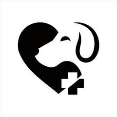 creative simple logo design  dog heart
