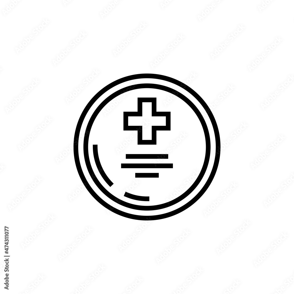 Poster cmos vector icon. computer component icon outline style. perfect use for logo, presentation, website