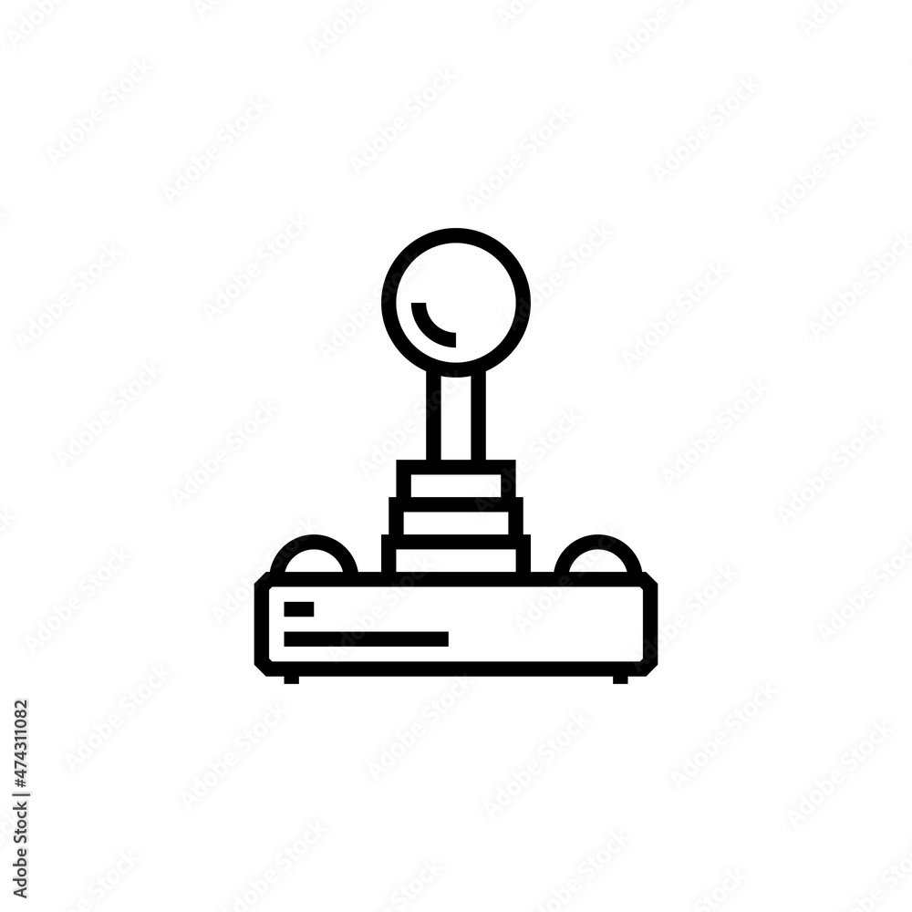 Poster joystick vector icon. computer component icon outline style. perfect use for logo, presentation, web