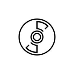 dvd vector icon. computer component icon outline style. perfect use for logo, presentation, website, and more. simple modern icon design line style