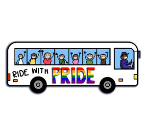 Gay Rainbow Public Bus Transportation