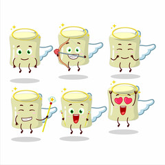 Banana marshmallow cartoon designs as a cute angel character